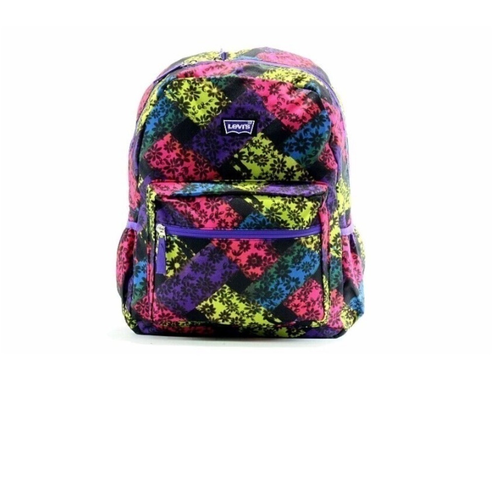Levis Girls Floral Check Multiplay Backpack Bag